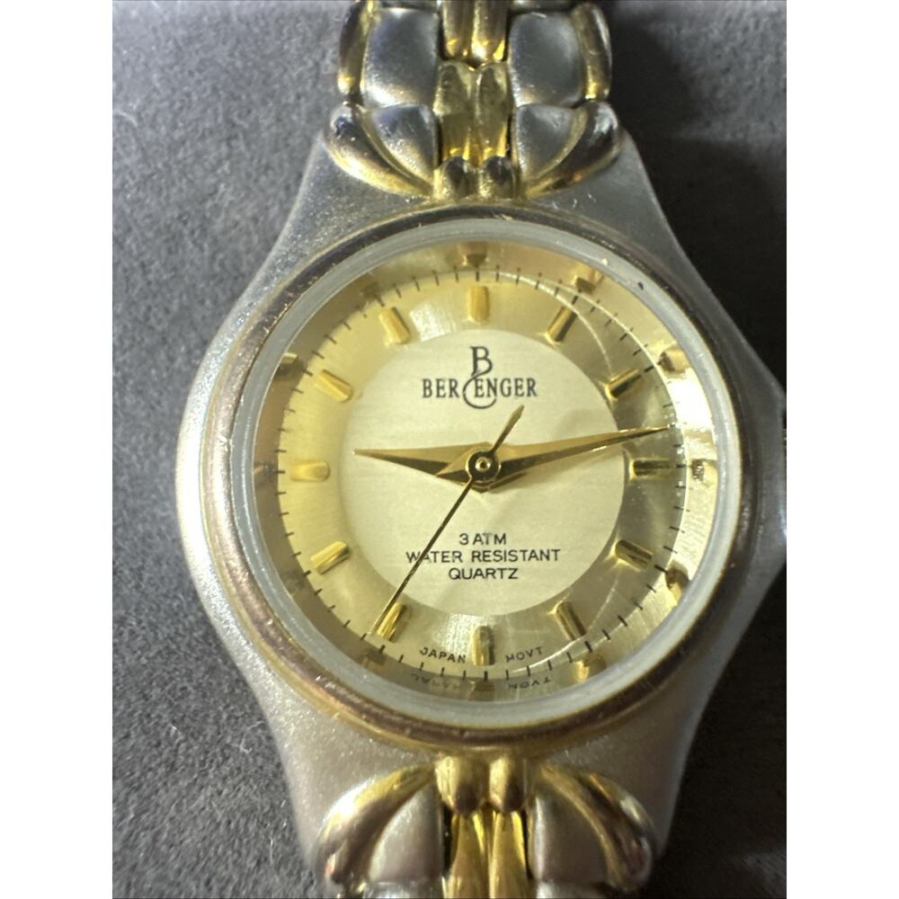 Berenger Womens Two Tone Classic Watch 7.5” /LINKS SZ AT 6” Works Needs Battery